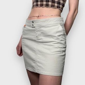 Vintage Y2K Khaki Mini Skirt - Size M/L
